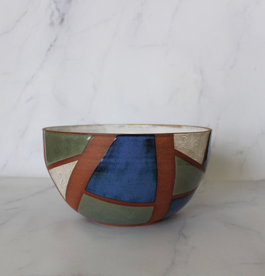 Geometric Serving Bowl