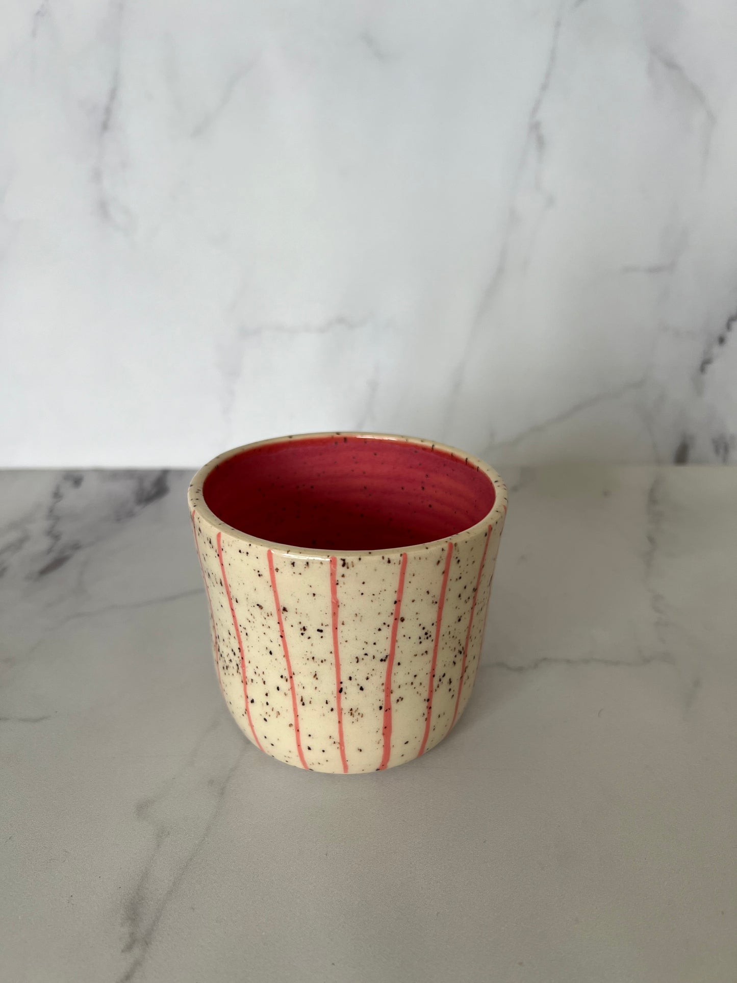 Pink Striped Cup